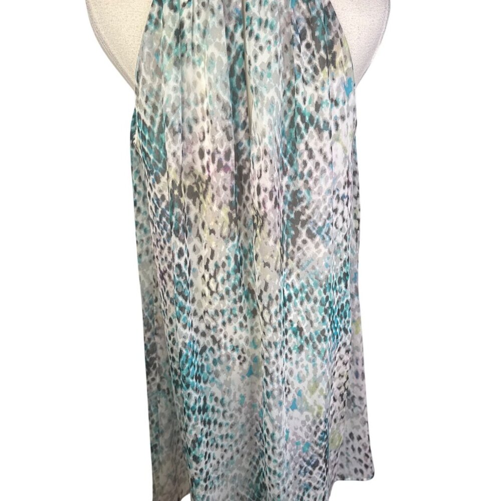 Vince Camuto Size 6 Patel Multicolor Beaded Neck Sleeveless Dress - Picture 3 of 14